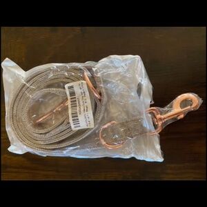 Heavy duty nylon leash with Rose Gold clasps